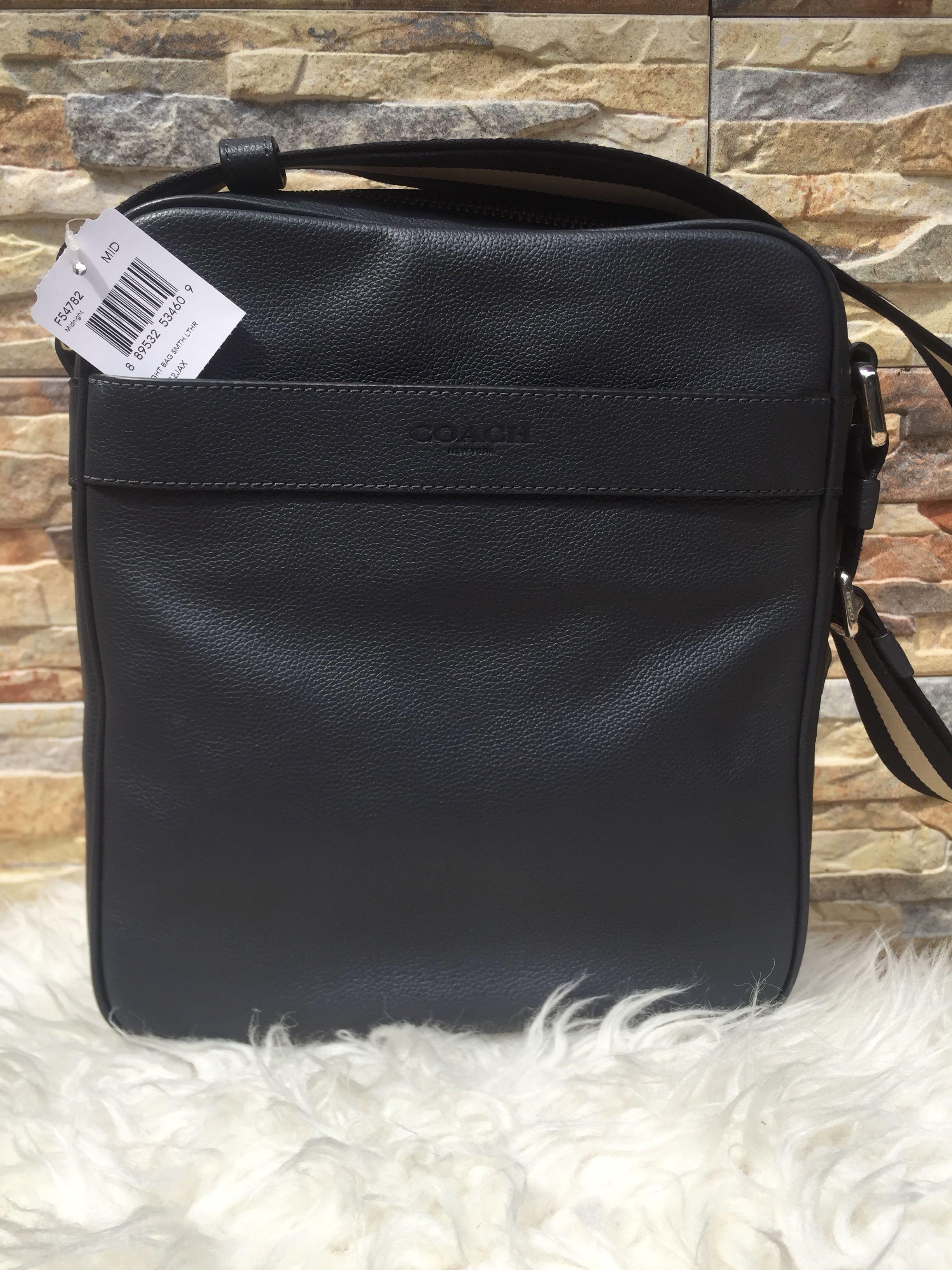 Coach mens flight bag smith leather sales