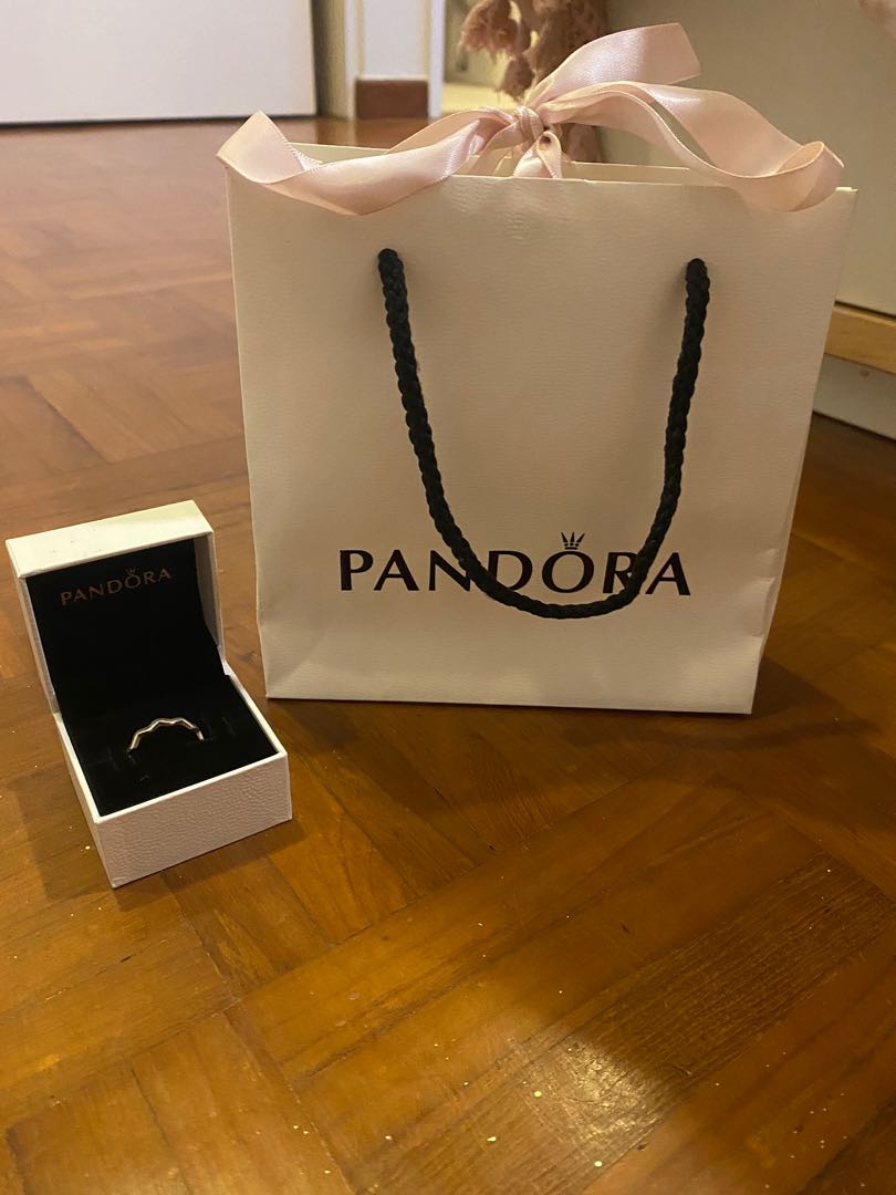 pandora silver zig zag ring, Women's 