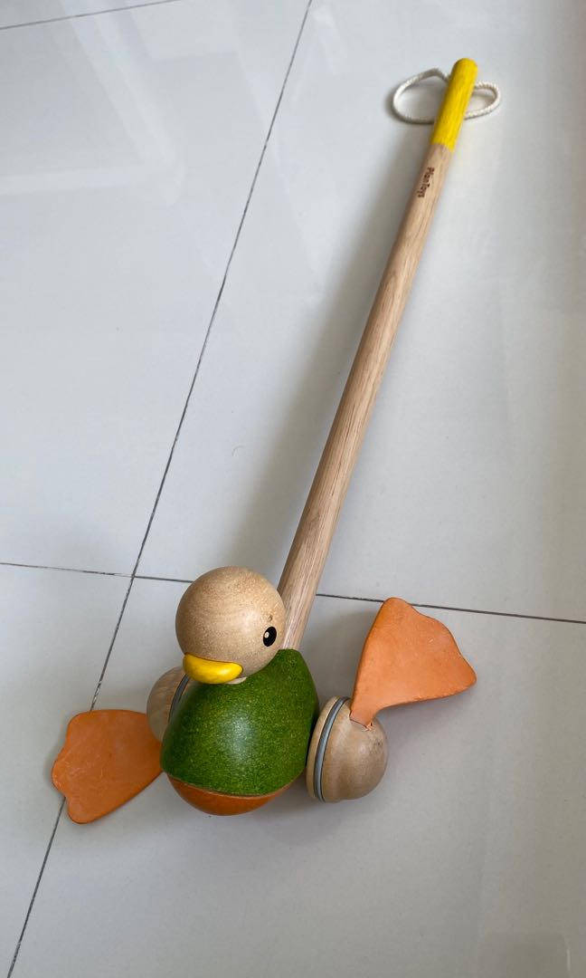 Plan Toys Duck Push Along Babies Kids Infant Playtime on