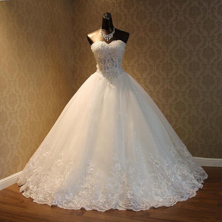 Pre order White wedding gown dress bridal prom dinner evening sexy