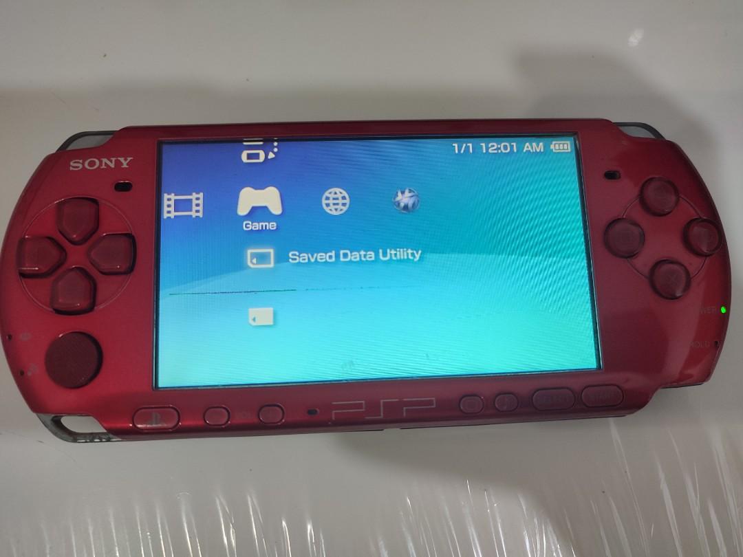 PSP 3000 Red Semi Faulty, Video Gaming, Video Game Consoles
