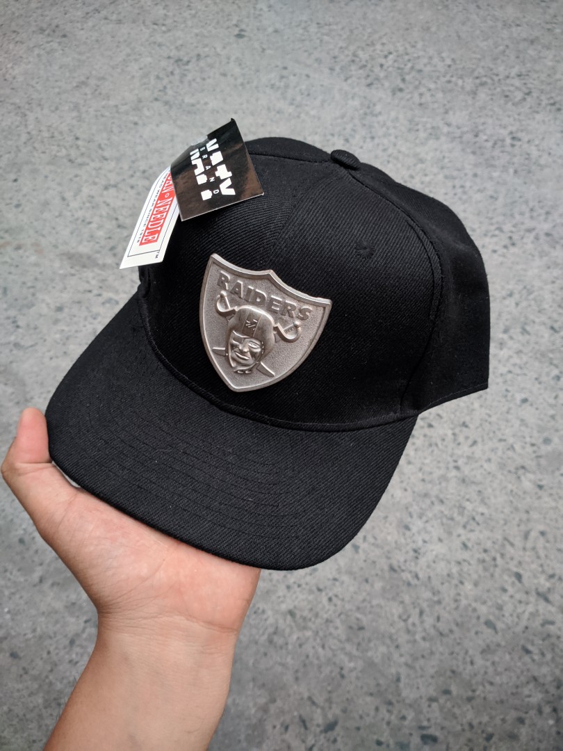 Raiders metal logo hat on sale