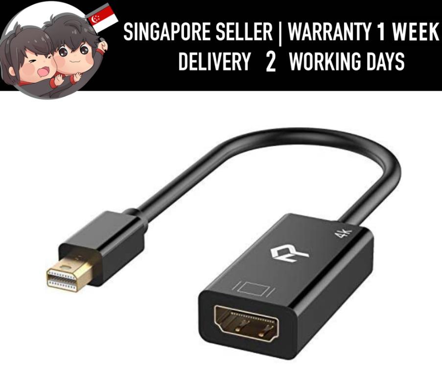 Rankie Mini DisplayPort Thunderbolt to HDMI Adapter Black AB365 Computers Tech Parts Accessories Cables Adaptors on Carousell
