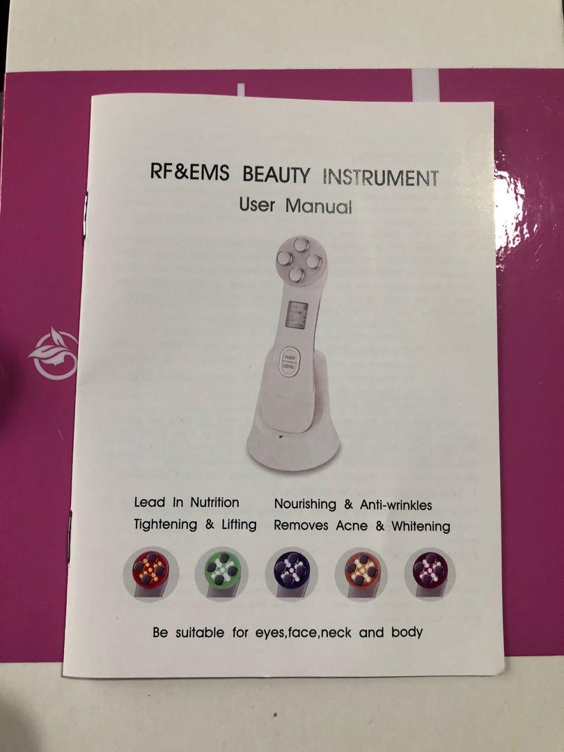 RF Beauty Wand (Category: Face Care) located in Paranaque City. Submitted by elle21fabfinds (Listing ID 1141380623, Image 2). Description: No damage. Bought at Med Estetica PH in IG. Once used because I upgraded to another RF device. Multi functional beauty tool. For lifting, shrinking pores, minimizes lines and wrinkles, reduces puffiness of eyebags, improves jawline and face contouring. .
