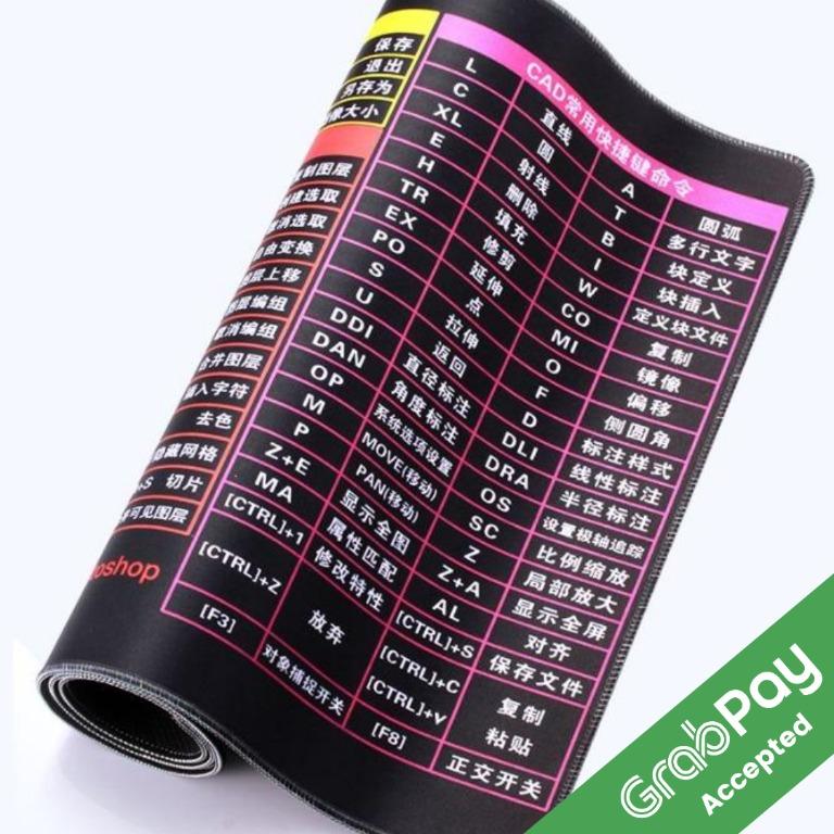 Super Large Mouse Pad Office Shortcut Animation Key Computer Game Desk ...