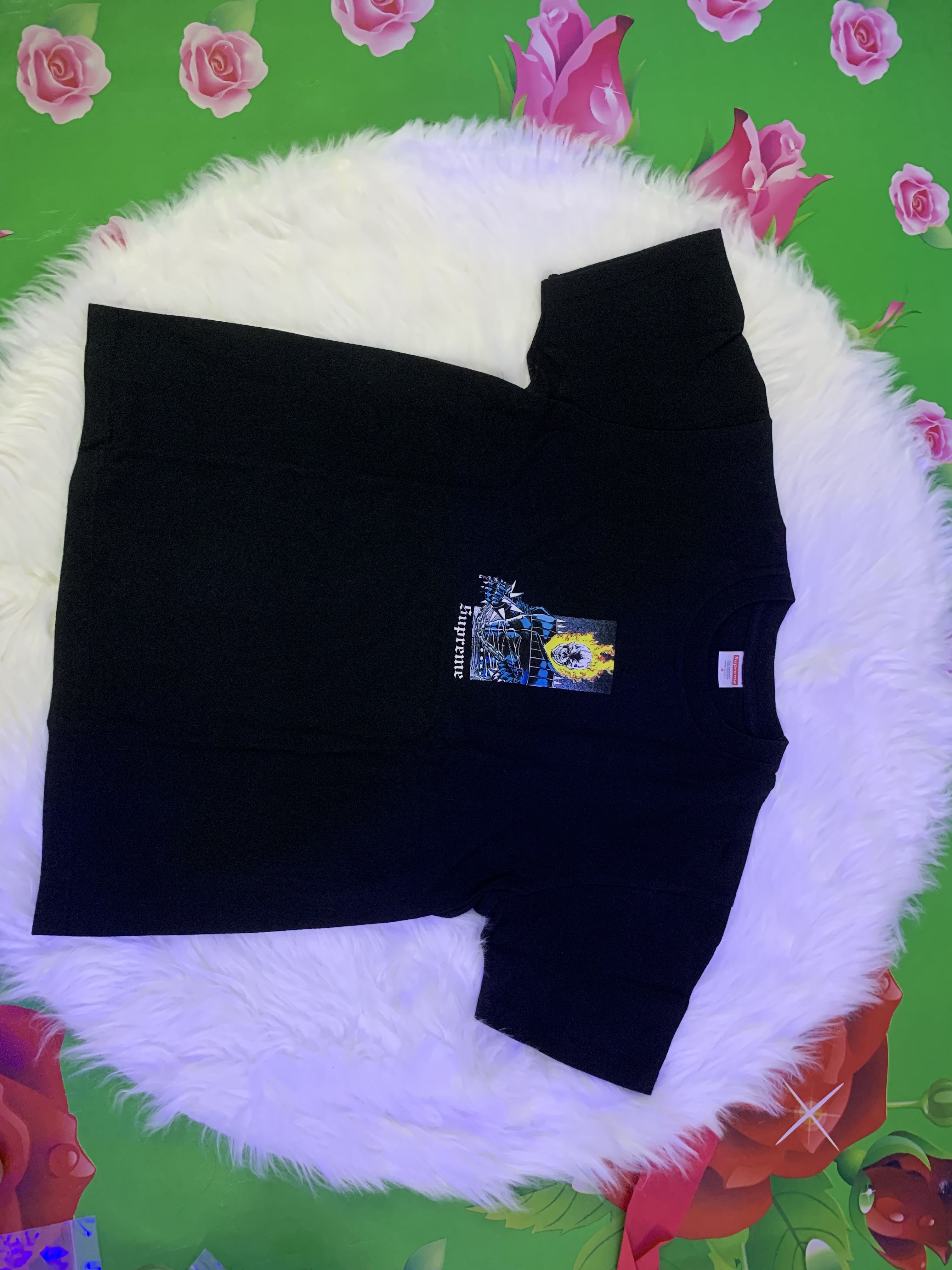 Supreme ghost rider tee store black