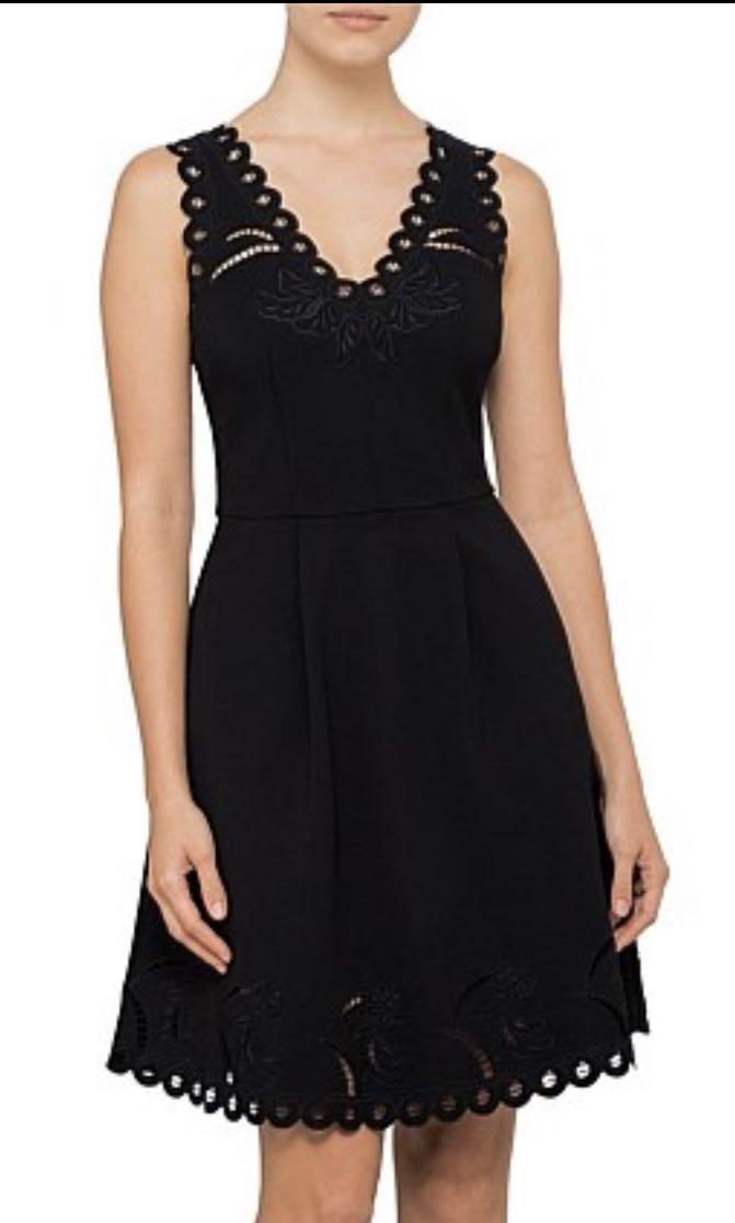 Ted baker v neck embroidered skater dress hotsell