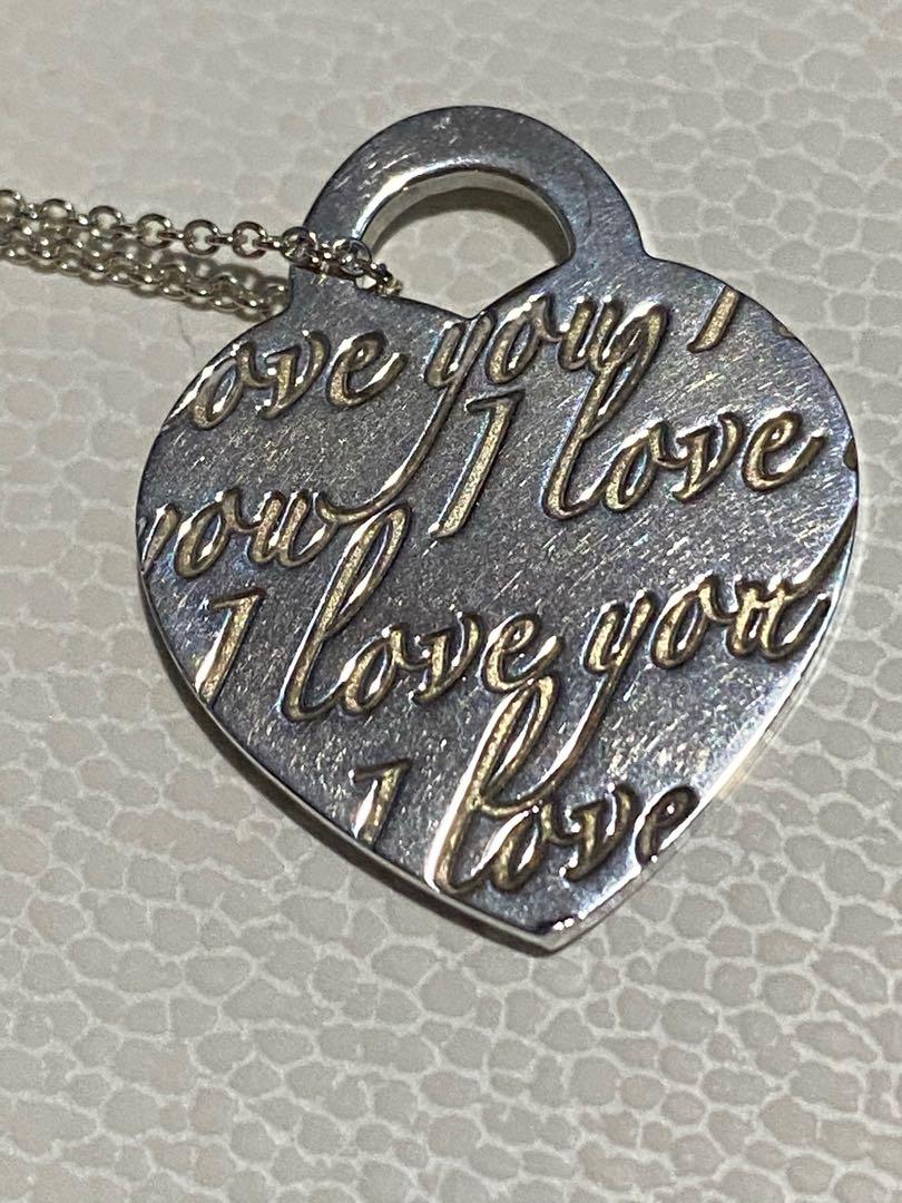 Authentic Tiffany Co. I love you necklace