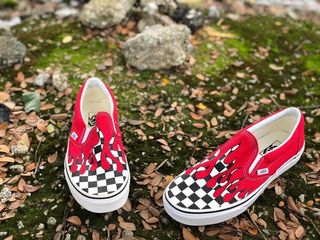Affordable slip on flame vans For Sale Men s Fashion Carousell Malaysia