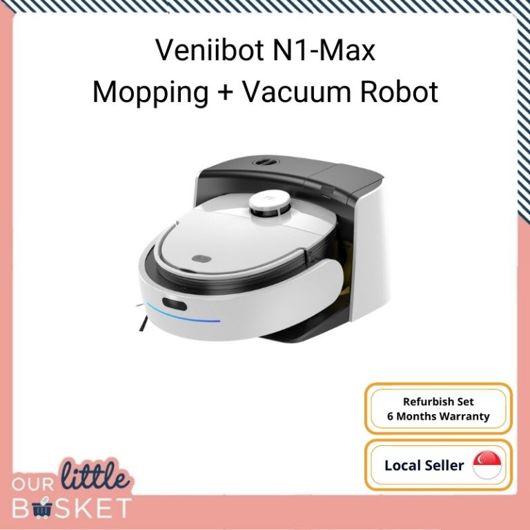 Veniibot N1Max Vacuum and Mop Robot [Used/Demo Set], TV & Home
