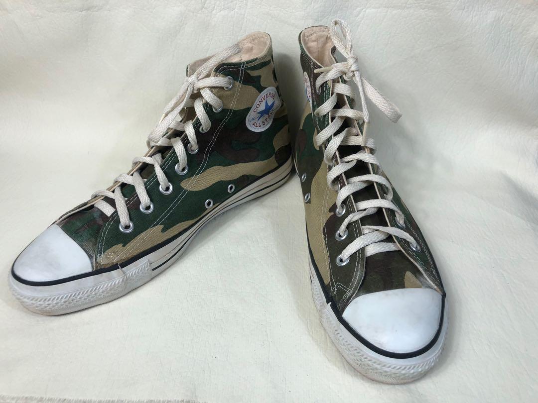 Vintage 90s Converse All Star Chick Tailor Camo Made in USA