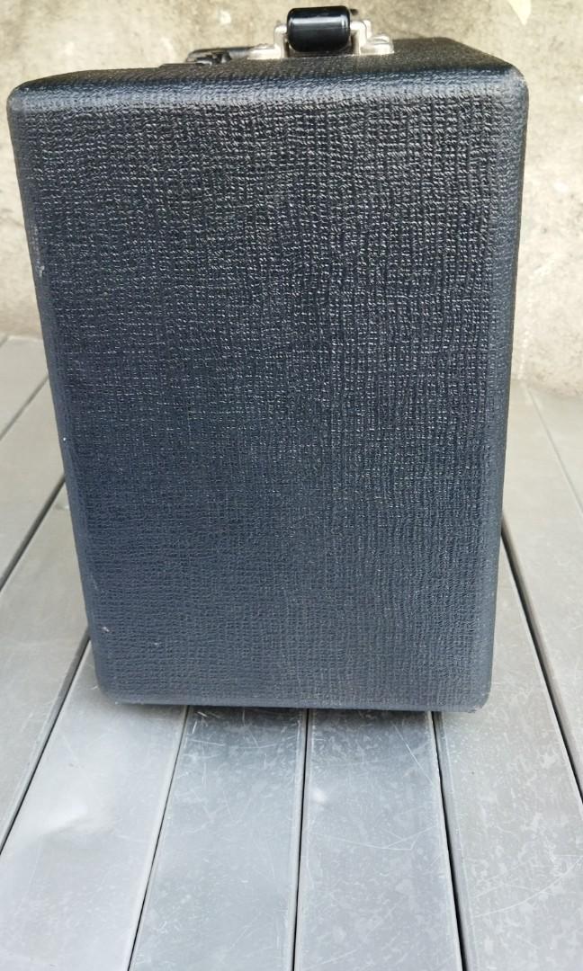 VOX electric guitar amplifier model V9106 (Category: Soundbars, Speakers & Amplifiers) located in Malabon City. Submitted by immortalpicker (Listing ID 1141509310, Image 3). Description: Brand= VOX pathfinder 10 Model= V9106 H= 10 inches L= 15Inches W= 7 3/4 Inches Speaker manufactured in England Voltage= 100 Watts = 15 Color =Black 2nd hand with scratch no warranty If there's Damage or Issues they can be seen in the last picture Manufactured in 