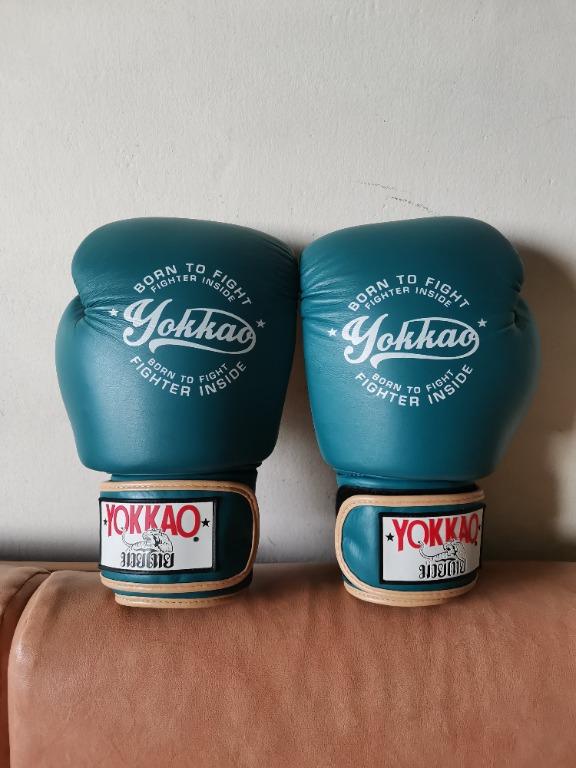 Yokkao Premium Leather 14oz Muay Thai Gloves, Sports Equipment