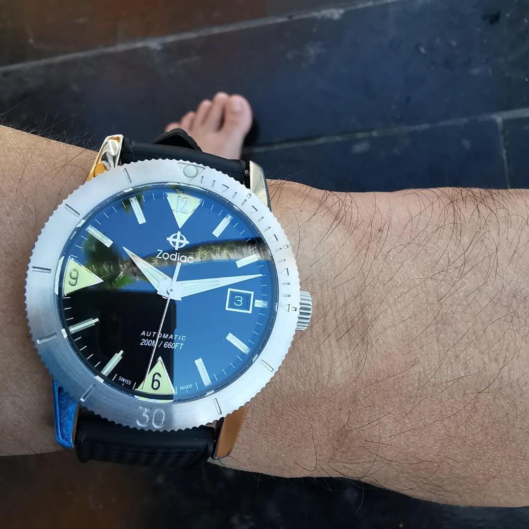 Zodiac Super Seawolf skin diver 1953 reissue, Men's Fashion, Watches