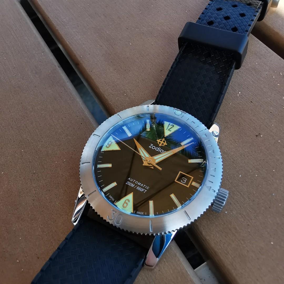 Zodiac Super Seawolf skin diver 1953 reissue, Men's Fashion, Watches