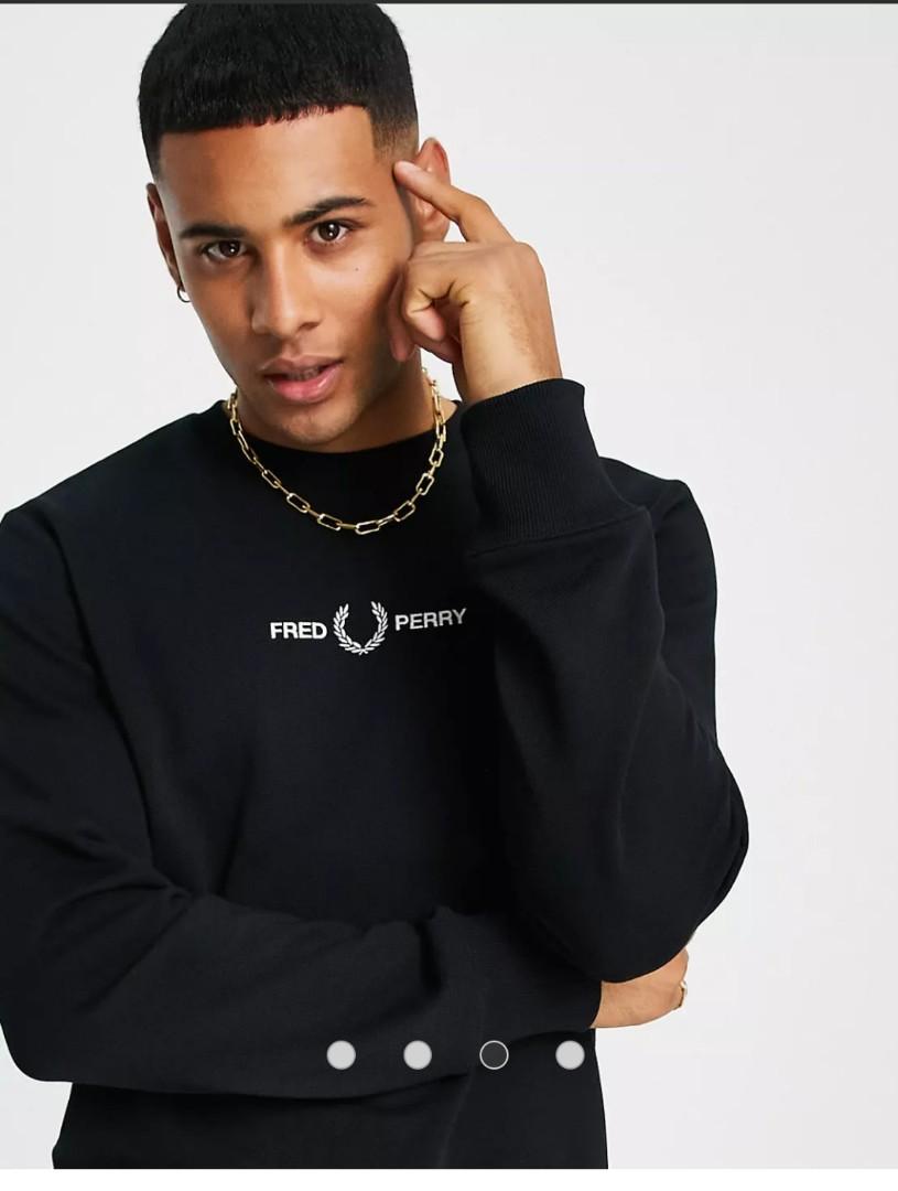 Authentic FRED PERRY embroidered crew 