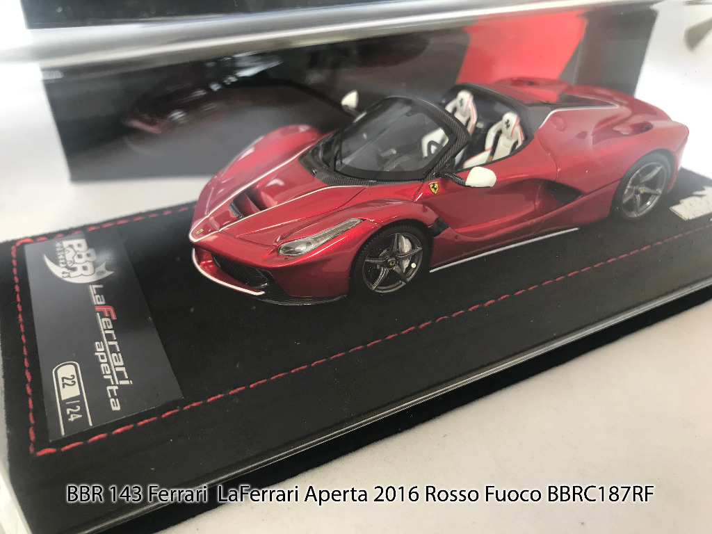 1669 BBR 1:43 Ferrari LaFerrari Aperta 2016 Rosso Fuoco BBRC187RF, 興趣及遊戲,  玩具 遊戲類- Carousell