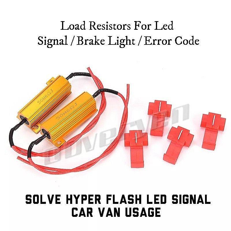 YUNPICAR H4 HB2 9003 50W 6Ohm LED Load Resistors Adapter Fix Flashing Flickering