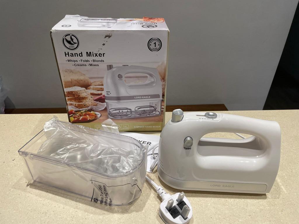 Lord Eagle Hand Mixer Electric, 400W Power Handheld Mixer for Baking Cake Egg Cream Food Beater, Turbo Boost/Self-Control Speed