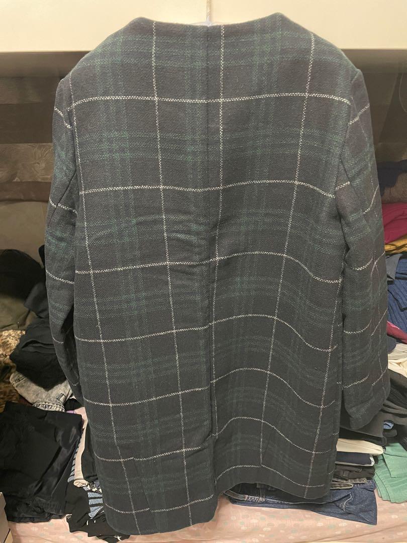 New look green check coat on sale
