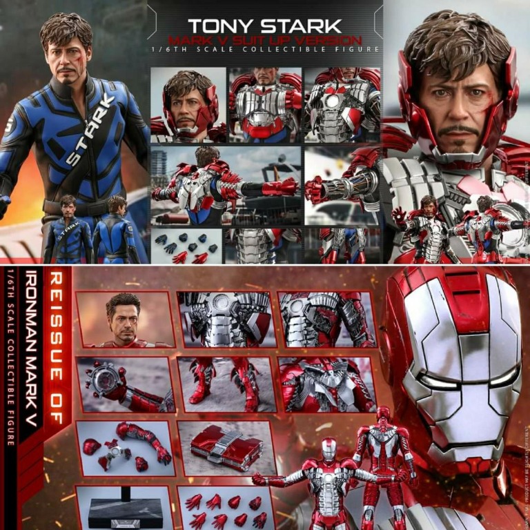 Hot Toys Iron Man Mark V Set MMS400D18 Tony Stark Mark