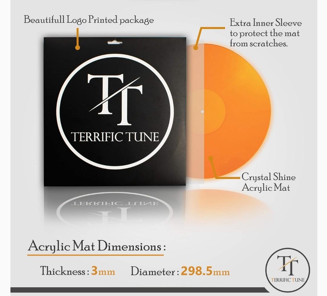 Acrylic Slipmat for Turntables Transparent Platter Mat Antistatic