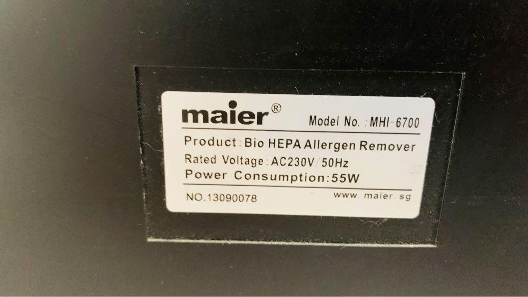 Bioheap Air purifier Bio-heap Allergen Remover mHI6700 Maier, TV & Home ...