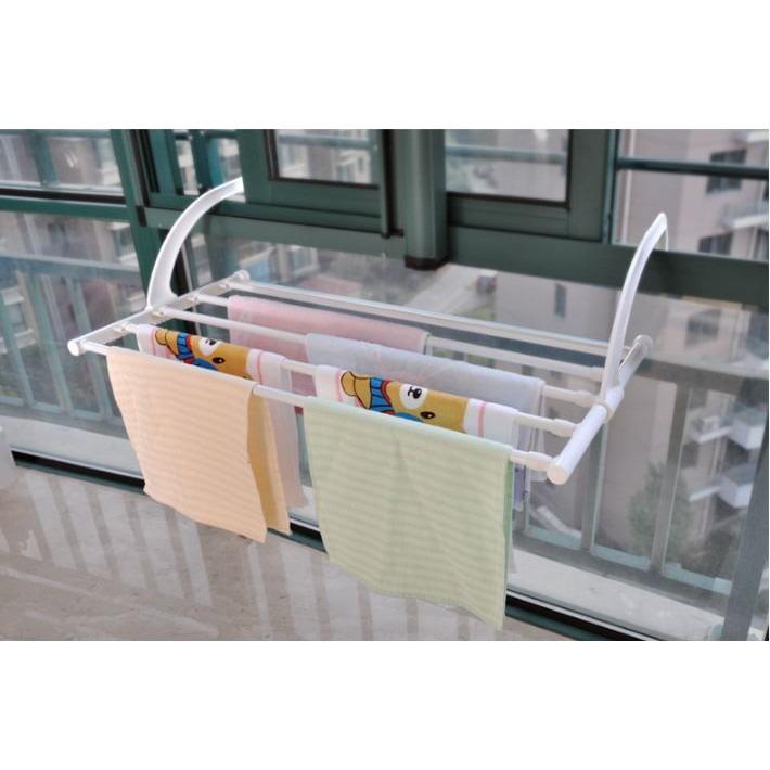 Balcony Cloth Rack Expandable Foldable Clothes Drying Rack Cloth Hanger