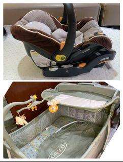 Bundle Graco Crib and Chicco Carseat