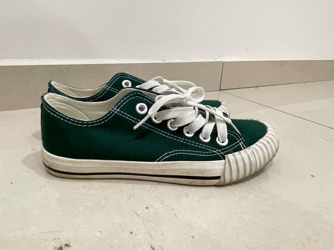 Dark green canvas shoes hot sale