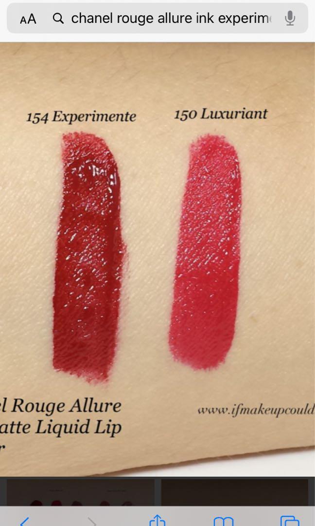 chanel rouge allure ink in experimente 154