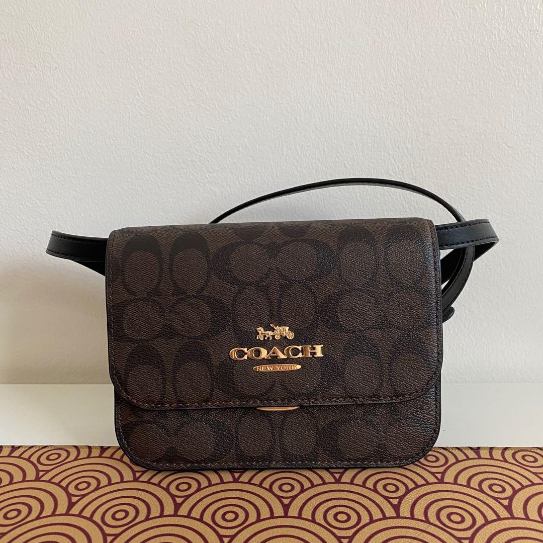 Coach Mini Brynn Crossbody in Signature Canvas, Luxury, Bags & Wallets