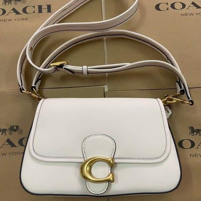 COACH Soft Tabby Leather Shoulder Bag with Removable Crossbody