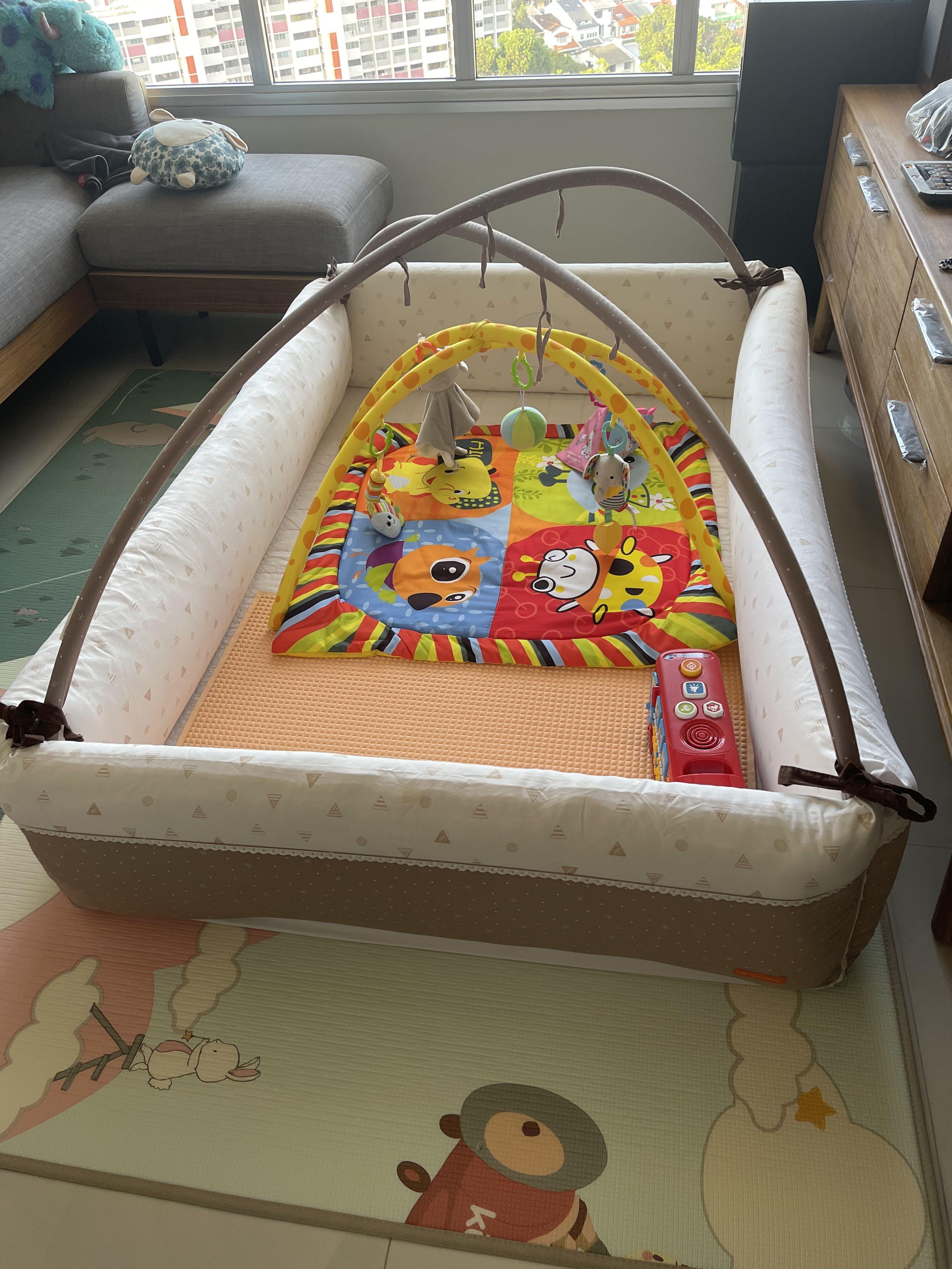 Creamhaus baby bumper bed playmat, Babies & Kids, Infant Playtime on