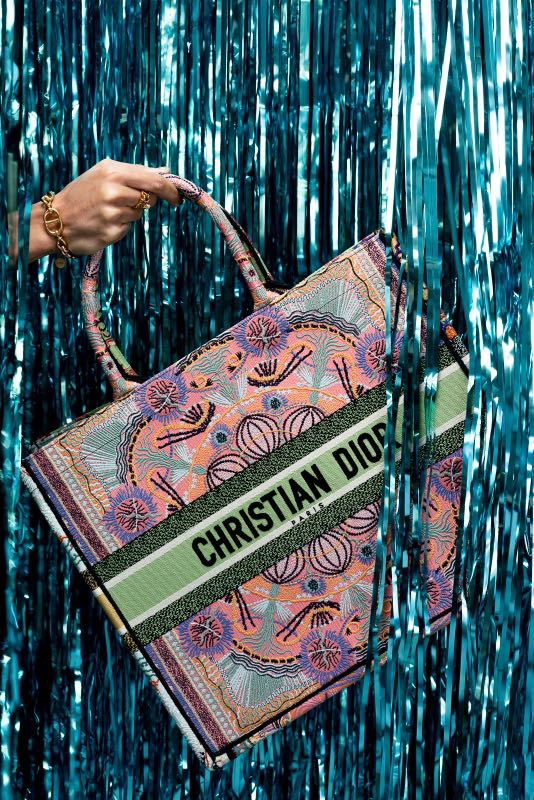 Iconic Christian Dior Embroidered Patterns: Book Tote Edition