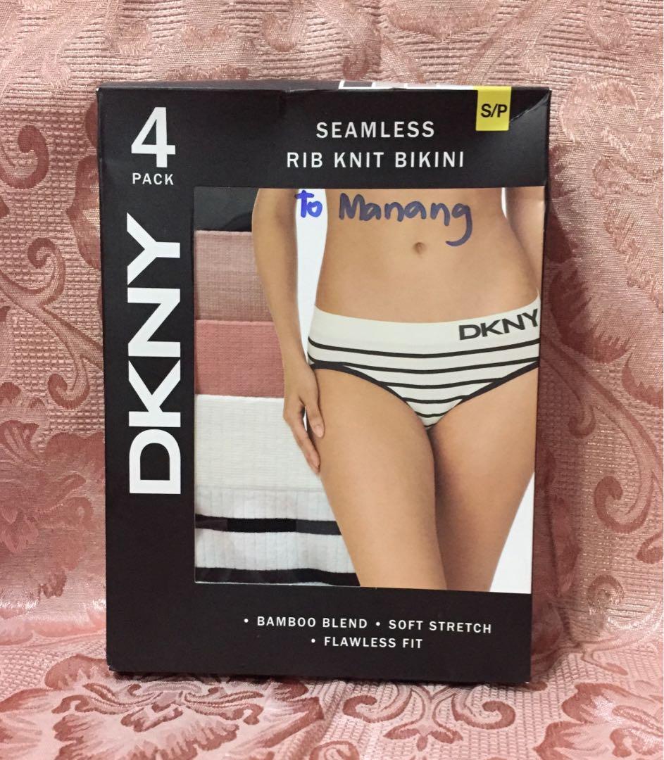 DKNY SEAMLESS RIB KNIT BIKINI (4 PACK), Women's Fashion, Undergarments &  Loungewear on Carousell