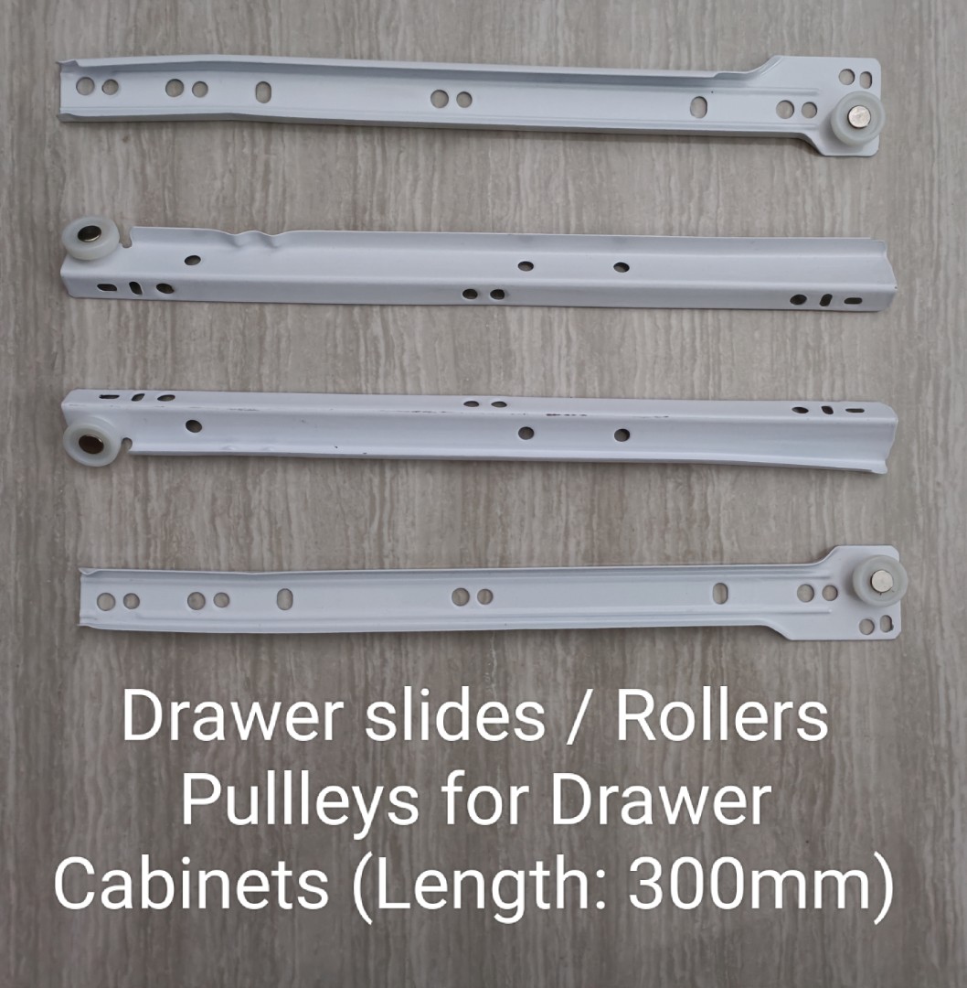 Drawer Slides / Rollers Pulleys for Drawer Furniture & Home