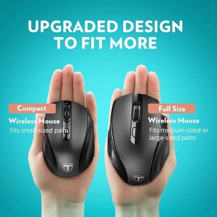 Easterntimes Tech D19 Wireless Mouse with Nano USB Receiver, 5