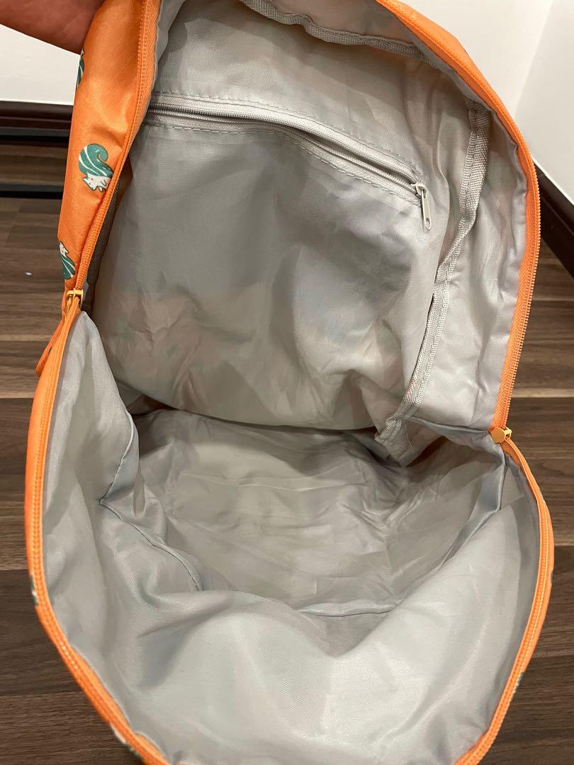 Foldable backpack orange squirrel pattern chipmunk (Category: Purses & Pouches) located in Jelutong. Submitted by harjoye (Listing ID 1141682981, Image 3). Description: Self collection in Jelutong Penang. No big no small. Normal backpack size. .