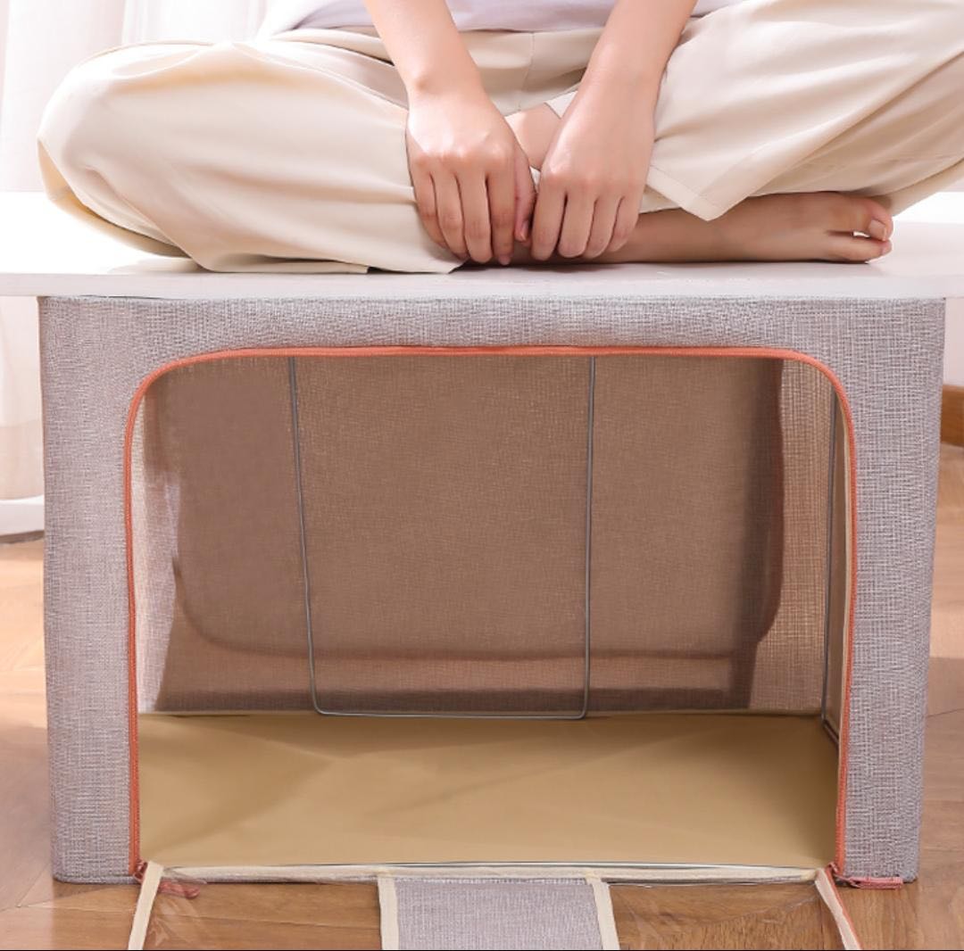 Foldable storage box steel frame, Furniture & Home Living, Home