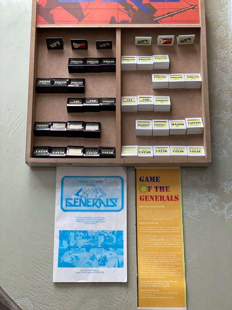 Game of the Generals Board Game, Hobbies & Toys, Toys & Games on Carousell