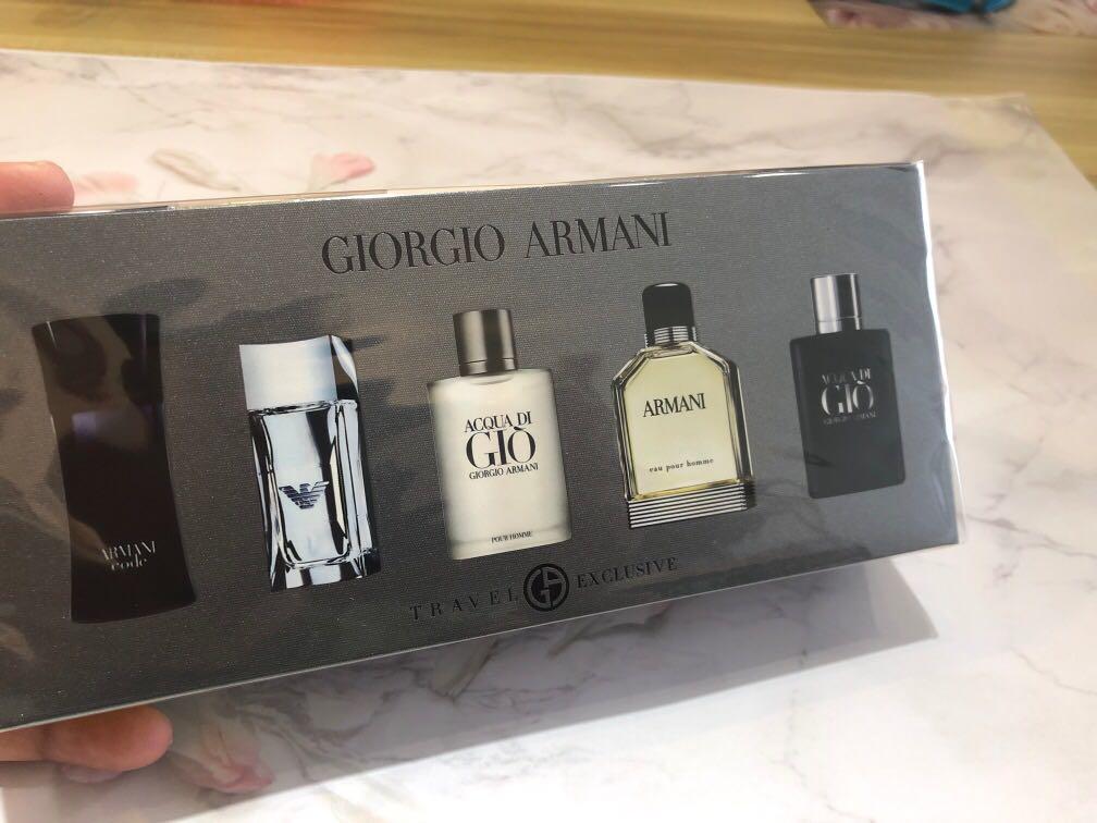 Giorgio Armani perfume travel set, Beauty & Personal Care, Fragrance &  Deodorants on Carousell