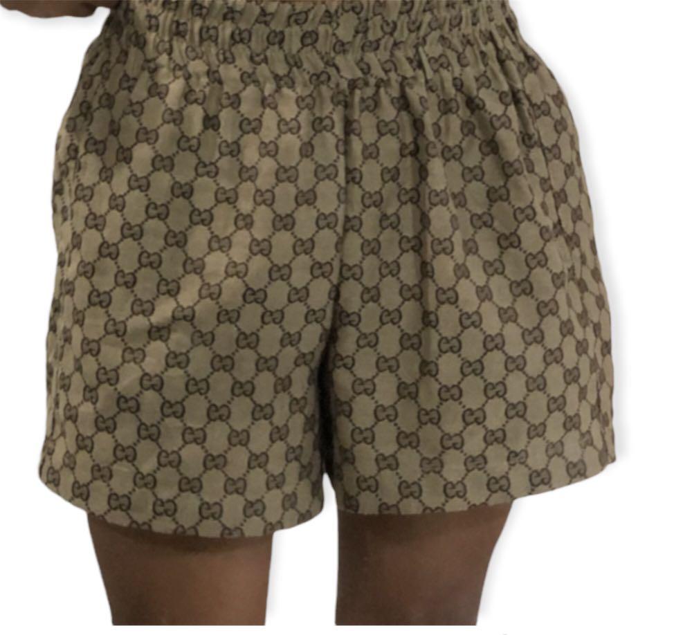 Brown gucci shorts top