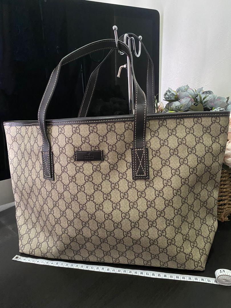 Leather gucci tote sales