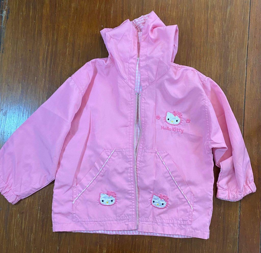 Hello Kitty rain jacket (no zipper) for 34yrs old, Babies & Kids, Babies & Kids Fashion on