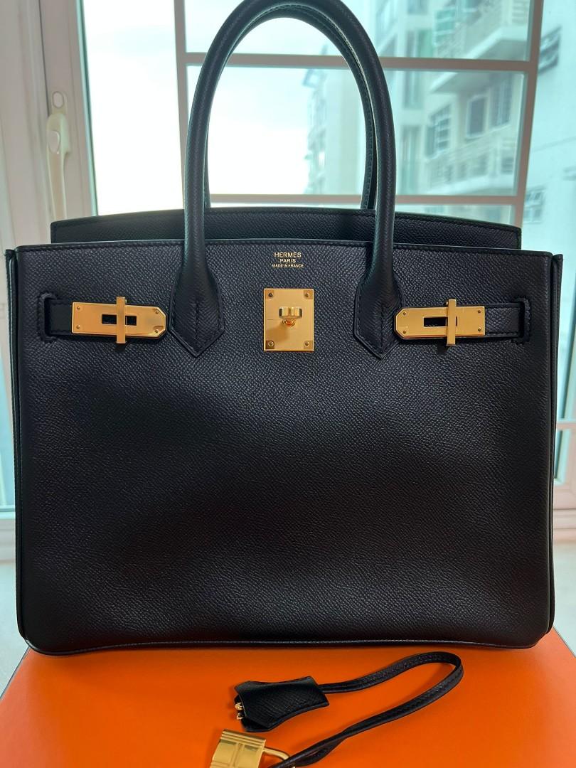 Hermes Birkin 30 Black Epsom GHW, Luxury, Bags & Wallets on Carousell
