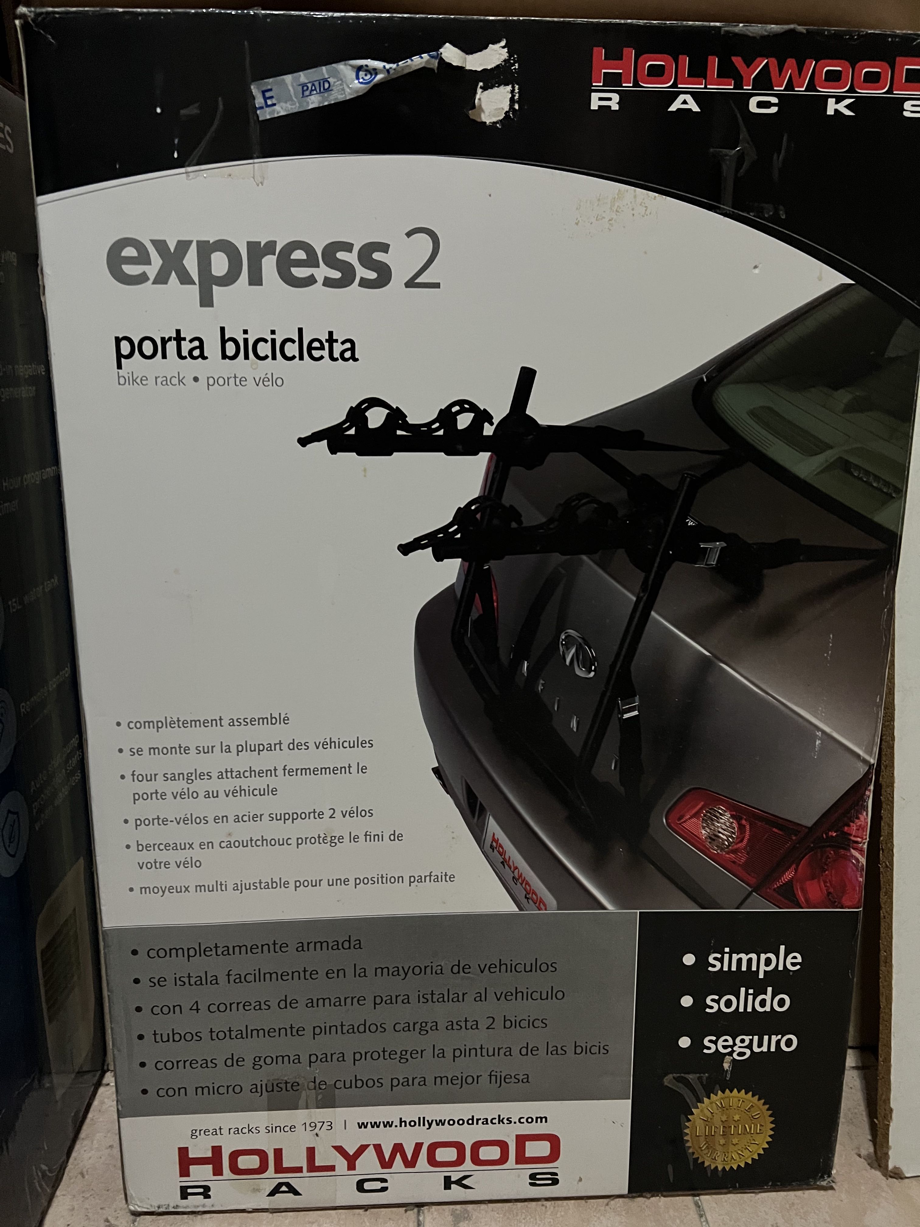 Hollywood express 2 bike rack top