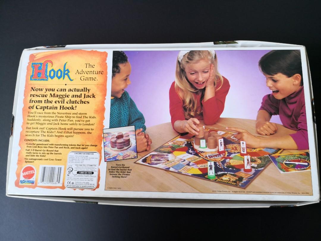 Hook™ 'The Adventure Game.' Mattel, Inc., MADE IN U.S.A. © 1991 TriStar  Pictures, Inc. Vintage Board Game - Join Peter Pan In His Greatest  Challenge. But Watch Out For Captain Hook!, Hobbies