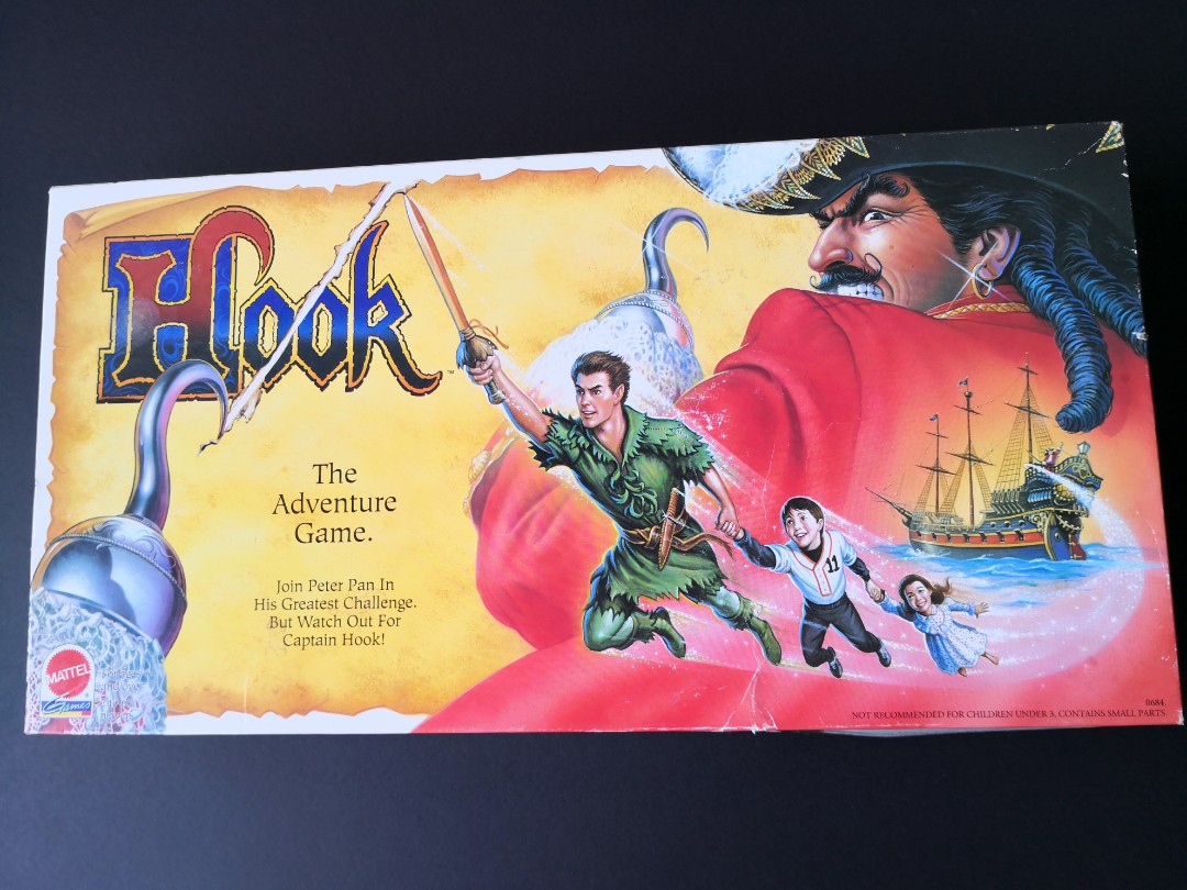 Hook™ 'The Adventure Game.' Mattel, Inc., MADE IN U.S.A. © 1991 TriStar  Pictures, Inc. Vintage Board Game - Join Peter Pan In His Greatest  Challenge. But Watch Out For Captain Hook!, Hobbies