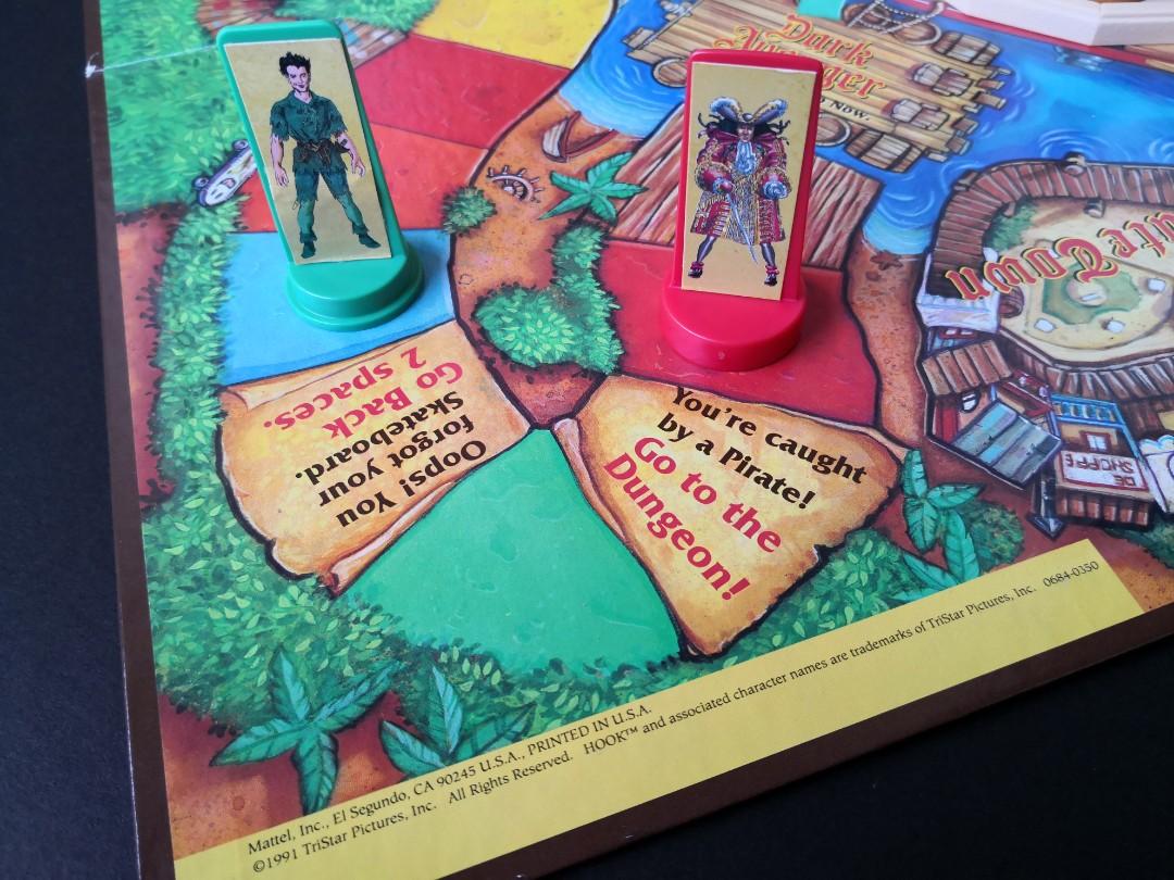 Hook™ 'The Adventure Game.' Mattel, Inc., MADE IN U.S.A. © 1991 TriStar  Pictures, Inc. Vintage Board Game - Join Peter Pan In His Greatest  Challenge.